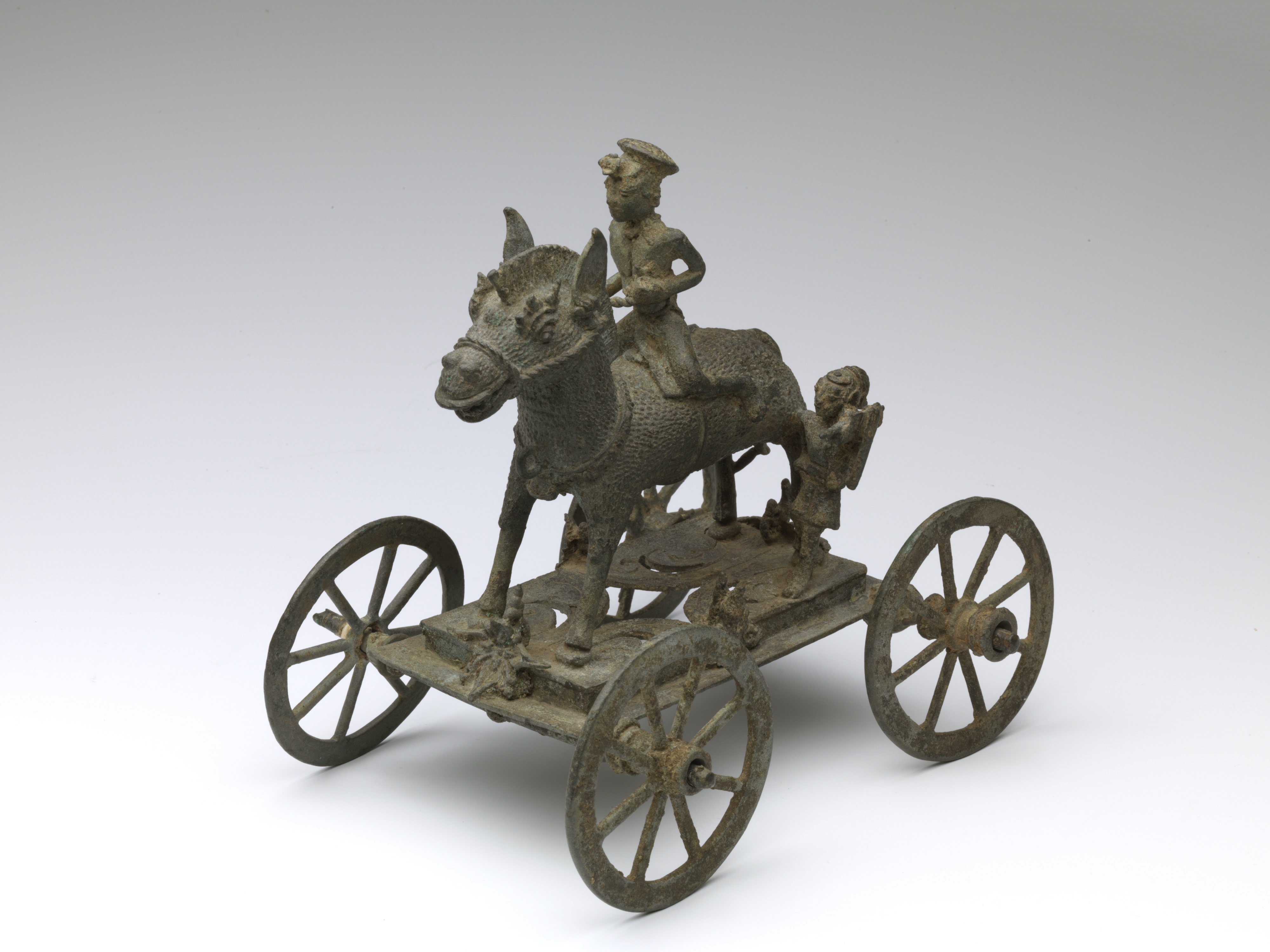 Ruiterbeeld, waarschijnlijk 1300-1500, Oost-Java. Museum Prinsenhof Delft.  Fotografie: Tom Haartsen 